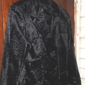 Fendi 365 by Contour  sz 42 pit  20 inches black velvet double breasted blazer